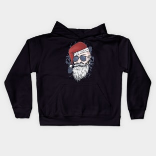 Man with christmas hat Kids Hoodie